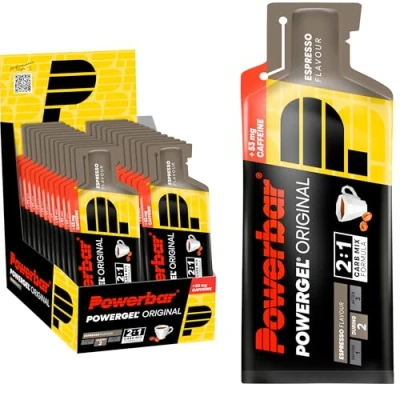 Obrázek Powerbar PowerGel Original Espresso 24 x 41 g High Carb Energie Gel sodík 53 mg kofeinu