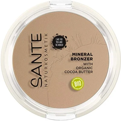 Obrázek SANTE Naturkosmetik Minerální bronzer, konturovací a bronzer Powder, pigmenty odrážející světlo pro perfektní lesk, s cennými bio extrakty, přírodní, veganské, 9 g