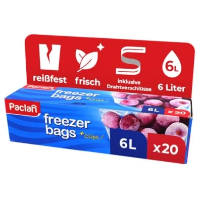 Obrázek Paclan, Mrazicí sáček 6 litrů, 20 kusů průhledný