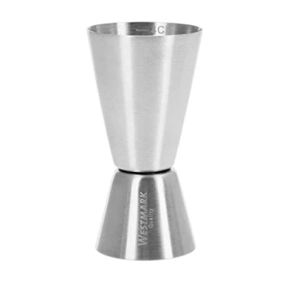 Obrázek Westmark Malá odměrka/barová míra, Jigger na koktejly, 2 jednotky míry: 2/4 cl, nerezová ocel, stříbro, 62772260