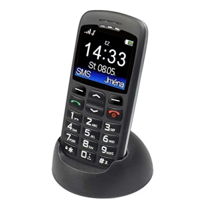 Obrázek Aligator A670 mobilní telefon pro seniory s tlačítkem SOS a lokátorem, 4,8 x 2,32 0,55 palců černý
