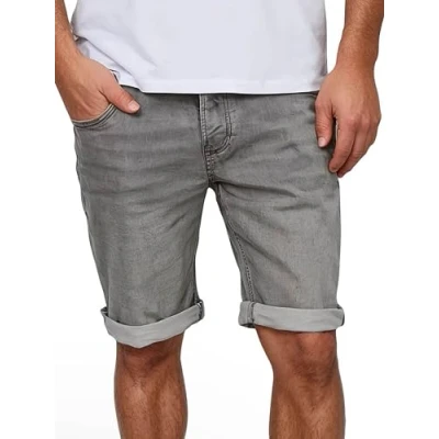 Obrázek MUSTANG Džínové šortky pánské strečové krátké Regular Fit Chicago Real X kalhoty letní Denim jednobarevné šedé modré w30 w42, Light Grey (311)