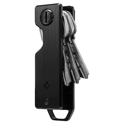 Obrázek Spigen Metal Fit přívěsek na klíče pro muže a ženy černý