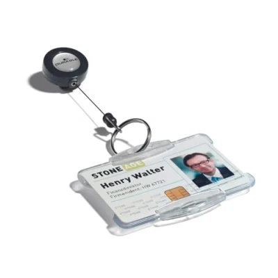 Obrázek Durable Držák na doklady (s kroužkem klíče, délka pásku 80 cm) balení à 10 kusů, antracit, 822258