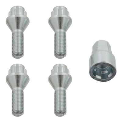 Obrázek febi bilstein 27049 1 sada šroubů na kola uzamykatelná M12 x 1,5 28 SW17+19 mm kuželový svazek