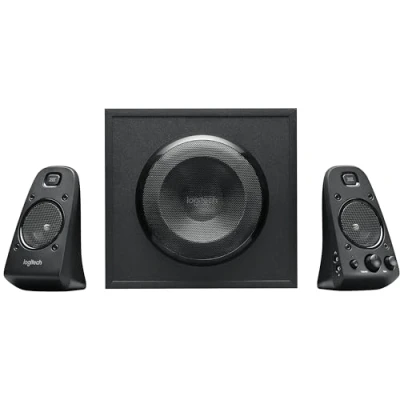 Obrázek Logitech Z623 Reproduktorový systém se subwooferem, bohatým basem, 400 W špičkovým výkonem, certifikovaným THX, vstupy 3,5 mm a RCA, více zařízeními, PC / PS4 Xbox DVD přehrávač TV Smartphone Tablet