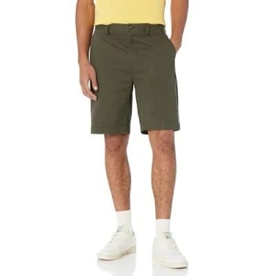 Obrázek Amazon Essentials Pánské klasické kraťasy Chino, 23 cm, tmavě olivově zelená, 44 W