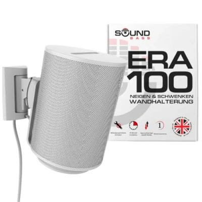 Obrázek Sound bass ERA100 Wandhalterung neig und schwenkbar, weiß, einzeln (1 Stück), kompatibel mit Sonos ERA 100, mühelose Installation, inklusive Montageset