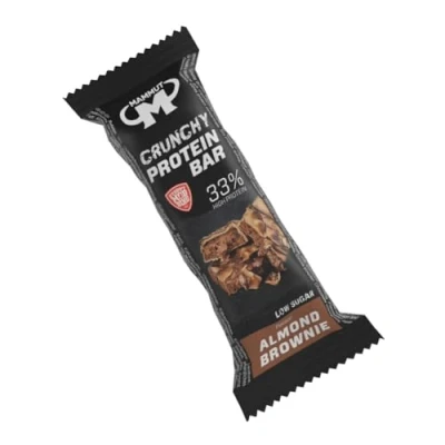 Obrázek Mammut Nutrition Crunchy Protein Bar s 15 g proteinu a pouze 1,3 cukru Almond Brownie balení 12 ks (12 x 45 g)