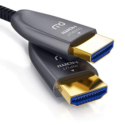 Obrázek CSL HDMI kabel 2. 1 skleněné vlákno 8K 120Hz 4k 240Hz 10m optický HDR10+ 3D eARC CEC HDCP 3 Ultra High Speed pozlacené kontakty ze skelných vláken