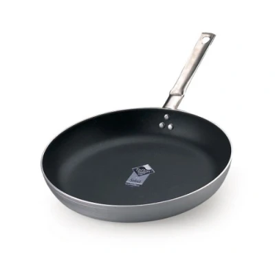 Obrázek Pentole Agnelli Family Cooking Aluminium Flache Bratpfanne mit Griff, Silber/schwarz, 36 cm