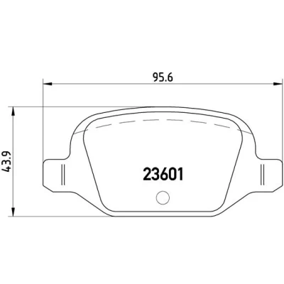 Obrázek Sada brzdových destiček, kotoučová brzda BREMBO P 23 064