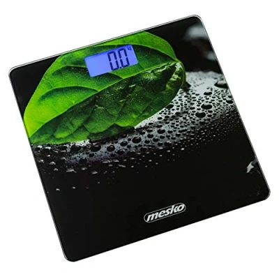 Obrázek Mesko MS8149 Digitale Personenwaage Hohe Präzision, Badezimmerwaage Exklusives Glasdesign, LCD Anzeige, bis zu 150Kg, Dekorative gehärtete Glasplattform, Automatische Abschaltung
