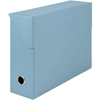 Obrázek Rössler Papier 1319452153 S.O.H.O. Archivbox, mit seitlicher Klappe und Griffloch, Denim, 9,5 x 33,5 25,5 cm, 1 Stück