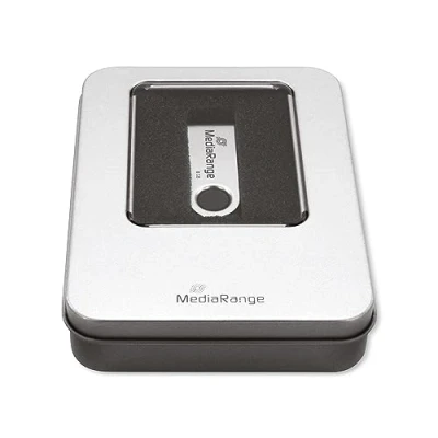 Obrázek MediaRange Archivierungsdauer ochranná pouzdra na USB flash disky, hliník, 22 mm, objem 1 kus, Stříbrná