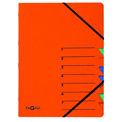 Obrázek Desky Pagna Easy (složka, 7 přihrádek, 1 7) oranžový