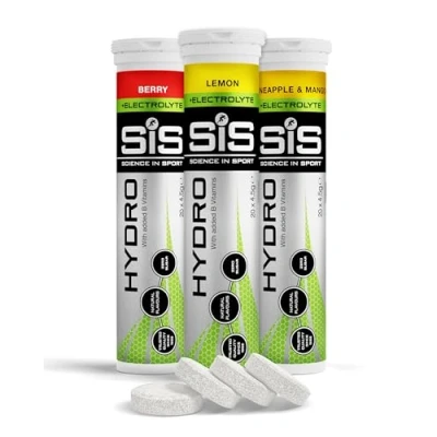 Obrázek Science in Sport HYDRO tablety 3 x 20 ks. chutě elektrolytů, veganské a bezlepkové, šumivé pro stimulaci hydratace vyváženou domácnost elektrolytů