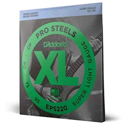 Obrázek D&#039;Addario e Bass kytarové Struny basové kytary Strings EPS220 sada strun pro basy 0,10 cm 0,24 (040 095 palců)