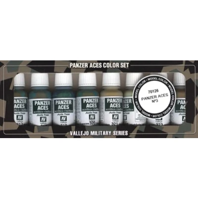 Obrázek Vallejo 070126 Farbset, Set 3 Panzer Uniformen I, 8x17 ml