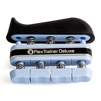 Obrázek AFH Webshop Flex Trainer Deluxe Posilovač prstů na ruce přístroj trénink rukou odpor: lehký světle modrý