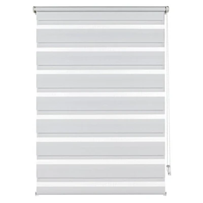 Obrázek Deco Company Duo upínací roleta, dvojitá roleta na okno bez vrtání, včetně všech montážních dílů, polyester, 65 x 150 cm, bílá