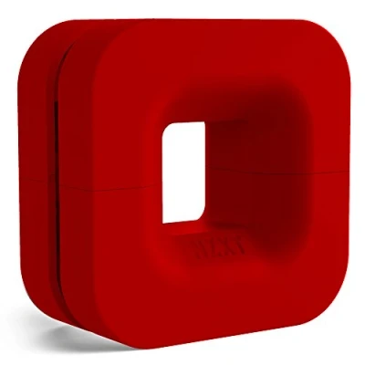Obrázek NZXT Puck Cable Management and Headset Mount Compact Size Silicone Construction Powerful Magnet for Computer Case Mounting Red