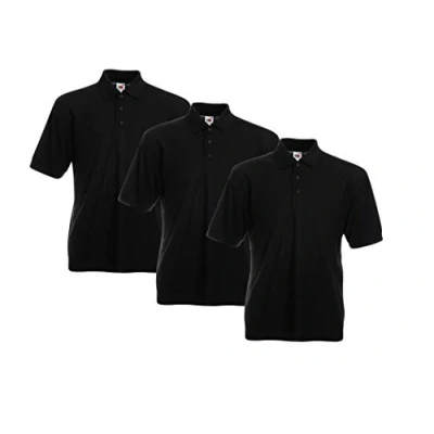 Obrázek Fruit of the Loom Pánská polokošile (balení 3 ks), Black (Black 36)