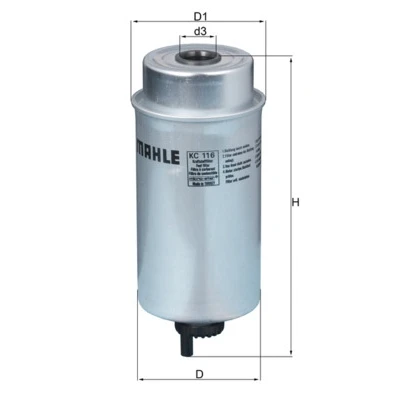 Obrázek MAHLE KC 116 palivový filtr