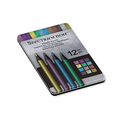 Obrázek Spectrum Noir SPECN MP12 Metallic Umělecká skicování Kresba Barevné tužky Colours 12 balení vícebarevných barev, dřevo, kusů (balení 1 ks)