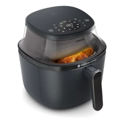 Obrázek horkovzdušná fritéza Philips 3000 Series 4,2 l, okénko, 16 v 1, technologie RapidAir Plus, méně tuku, aplikace na recepty HomeID, snadné čištění (NA320/00)