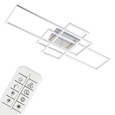 Obrázek BRILONER LED stropní svítidlo s dálkovým ovládáním, stmívatelná, nastavitelná od teplé bílé po neutrální bílá, lampa, svítidlo, lampa do obývacího pokoje, ložnice,