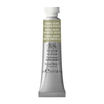 Obrázek Winsor &amp; Newton Profesionální akvarelové barvy 0102638, živé vodní v umělecké kvalitě, vysoká zářivost barev a zářivost, stálé na světle, archivní kvalita, tuba 5 ml zelená země (žlutý odstín)