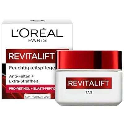 Obrázek L&#039;Oréal Paris Denní péče, Revitalift, anti aging péče o obličej, proti vráskám a extra napnutí, proelastin včelí vosk, 50 ml