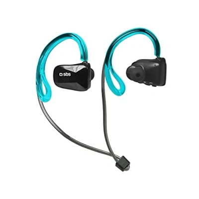 Obrázek SBS Water Resistant IPX4 Wireless Earphones mit integriertem Doppelmikrofon, Tasten zum Annehmen/Beenden von Anrufen, Lautstärkeregler, Musikmanagement, Schwarz/Blau