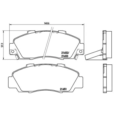 Obrázek Brembo P28026 přední brzdové destičky, počet 4