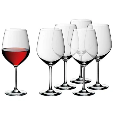 Obrázek WMF Easy Plus Burgundské sklenice na víno sada 6dílná, 700 ml, křišťálové sklo, vhodné do myčky nádobí, průhledné