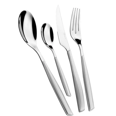 Obrázek BUGATTI, Glamour, 24dílná Sada příborů z ušlechtilé oceli 18/10 a ASH Grey Griff. pro 6 osob se skládá ze lžiček, vidliček, nožů kávových lžiček