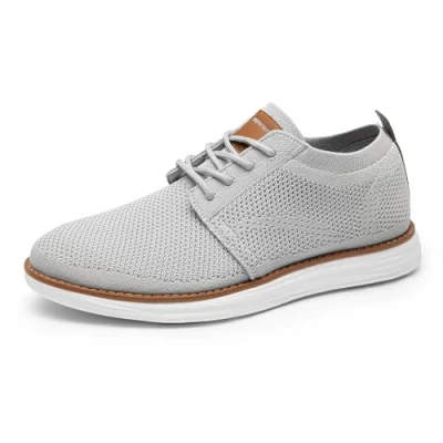 Obrázek Bruno Marc Pánské tenisky Mesh Oxfords lehké boty prodyšný svrchní materiál paměťová pěna vnitřní podrážka lehká vnější podrážka, Šedá, 43 EU
