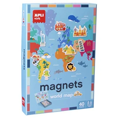 Obrázek APLI Kids 16494 Mapamundi Magnetisches Spiel, Set, bunt, único