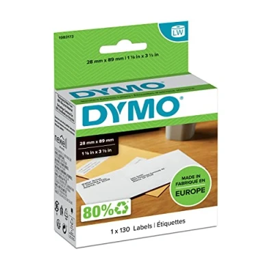 Obrázek DYMO Originální adresní štítky LabelWriter 28 mm x 89 role se 130 etiketami samolepicí pro tiskárny štítků a popisovací zařízení