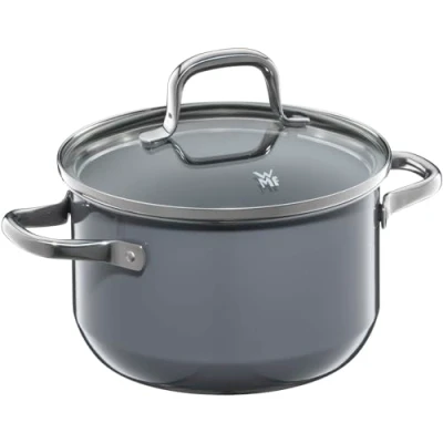 Obrázek WMF Fusiontec Essential hrnec na vaření, malý 16 cm, skleněná poklice, maso, indukční, 2,0 l, malý, high tech keramika, odolný proti poškrábání, bez povrchové úpravy,