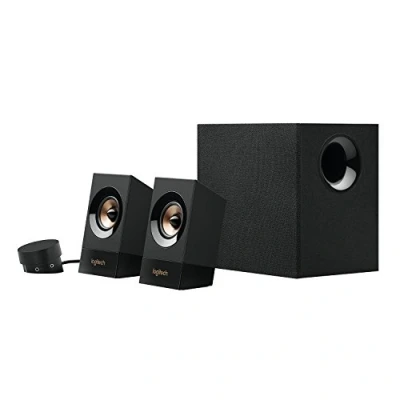 Obrázek Logitech Z533 2.1 systém reproduktorů se subwooferem, špičkový výkon 120 W, vstup 3,5 mm, konektor pro sluchátka, multi jednotka, ovládací prvky na řídicí jednotce, UK konektor, PC/TV/tablet černý