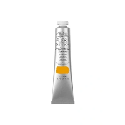 Obrázek Winsor &amp; Newton 2337744 profesionální akrylová barva v umělecké kvalitě, vysoká brilantnost barev a krycí síla, archivní kvalita, 200 ml tuba žlutá okrová