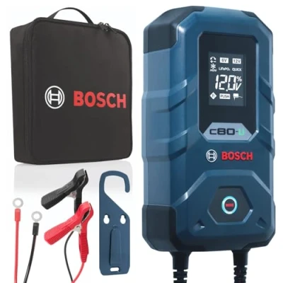 Obrázek Bosch C80 Li Kfz Batterieladegerät, 12 V 15 Ampere, mit Erhaltungsfunktion für das Laden von Lithium Ionen, Blei Säure, Gel, EFB und VRLA Batterien
