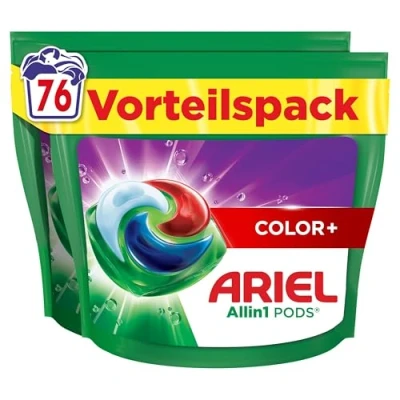 Obrázek Ariel prací prostředek v kapslích All in 1, tekutý Kapsle 76 pracích dávek, Universal+, silné odstranění skvrn od 1. praní