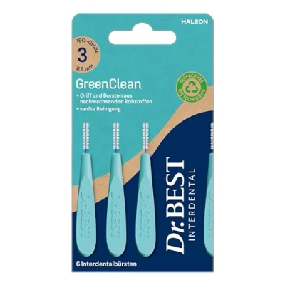 Obrázek Dr.BEST GreenClean Interdental, velikost 3, 6 kusů mezizubní kartáčky pro jemné čištění mezizubních prostor