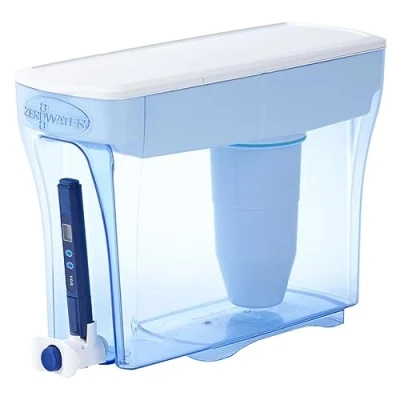 Obrázek ZeroWater 5,4 l 5stupňový dávkovač vody s vodním filtrem certifikováno NSF vodní filtrační systém pro redukci olova, jiných těžkých kovů a PFOA/PFOS bílá modrá