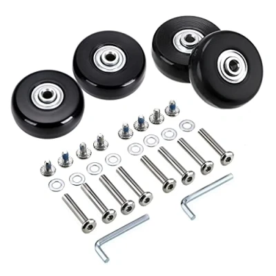 Obrázek SUMNACON 4 Stück 45 x 18 mm Gepäck Koffer Ersatzräder, Gummi Lenkrollen, Kugellager, Kits