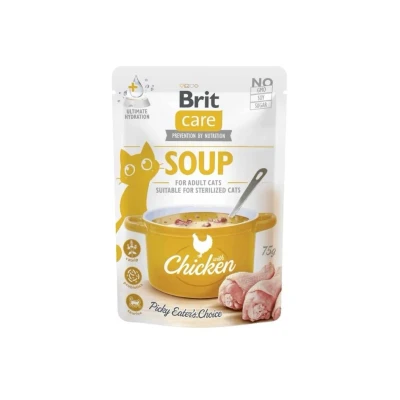 Obrázek Brit Care Soup pro kočky 15 x 75 g Kuřecí