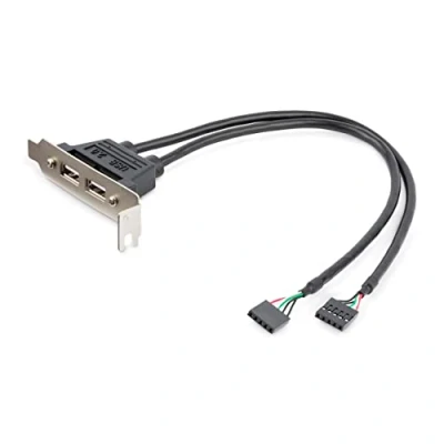 Obrázek StarTech.com 2 Port USB 2. 0 Low Profile Slotblech zdířka